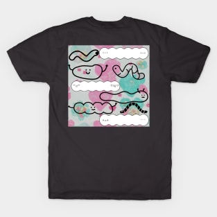 Caterpillar friends pattern T-Shirt